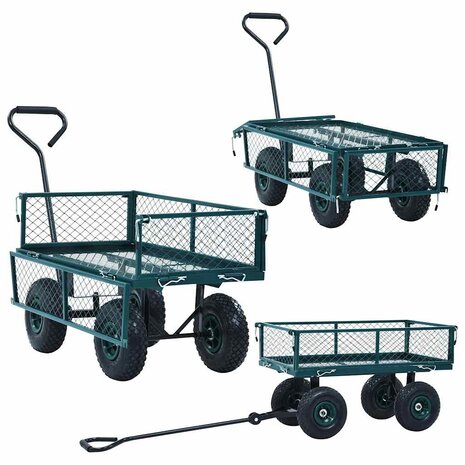 Tuinwagen 250 kg groen 7