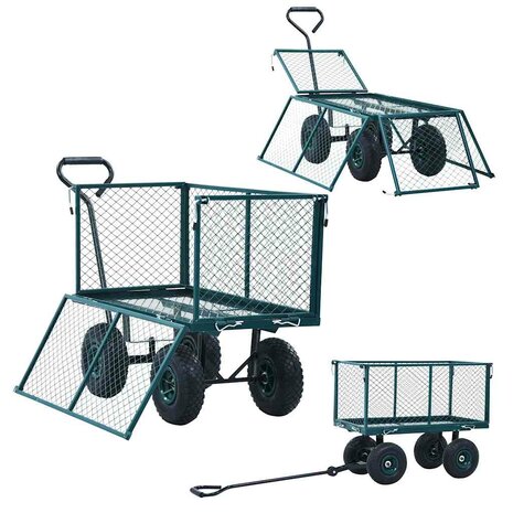 Tuinwagen 350 kg groen 7