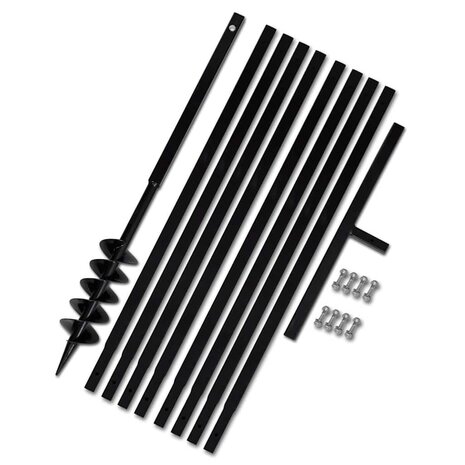 Grondboor 100 mm met 9 m verlengstuk Staal 2