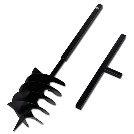 Grondboor met handvat 200 mm en verlengstukken 13 m (staal) 5