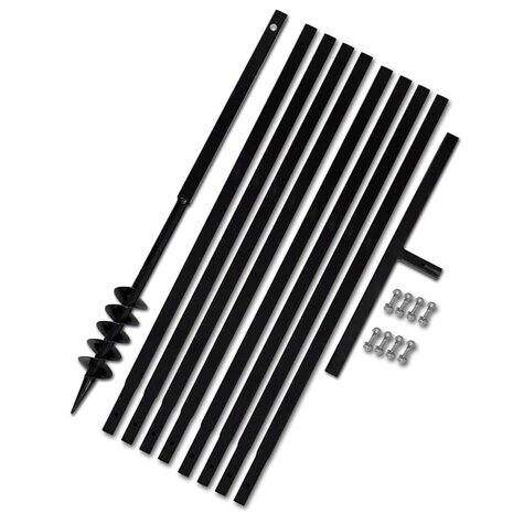 Grondboor 80mm met 9m verlengstuk Staal 2