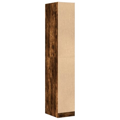 Apothekerskast 30x41x174,5 cm bewerkt hout gerookt eikenkleurig 6