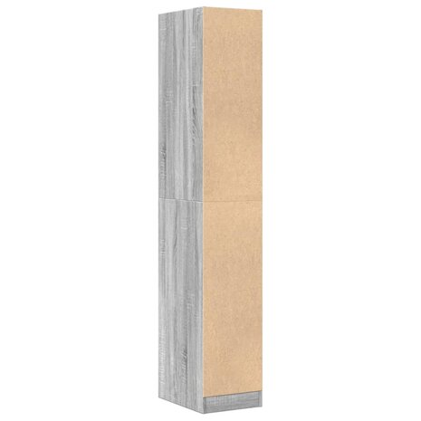 Apothekerskast 30x41x174,5 cm bewerkt hout grijs sonoma eiken 6