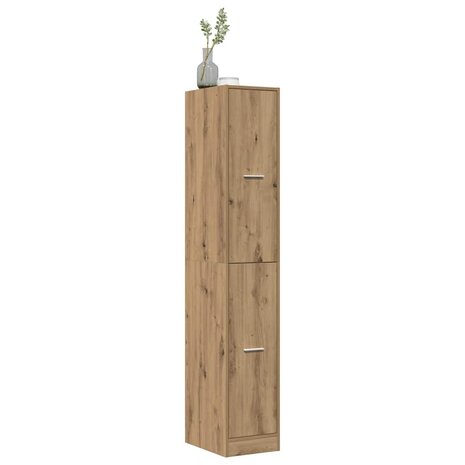 Apothekerskast 30x41x174,5 cm bewerkt hout artisanaal eiken 5