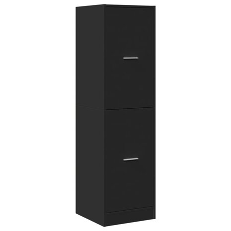 Apothekerskast 40x41x144,5 cm bewerkt hout zwart 4
