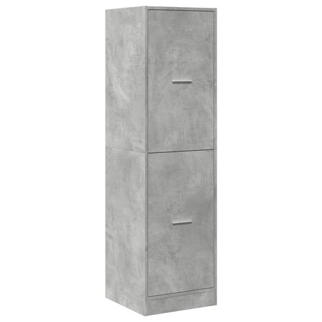 Apothekerskast 40x41x144,5 cm bewerkt hout betongrijs 4