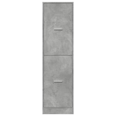 Apothekerskast 40x41x144,5 cm bewerkt hout betongrijs 5