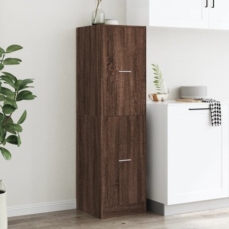 Apothekerskast 40x41x144,5 cm bewerkt hout bruin eikenkleurig 3