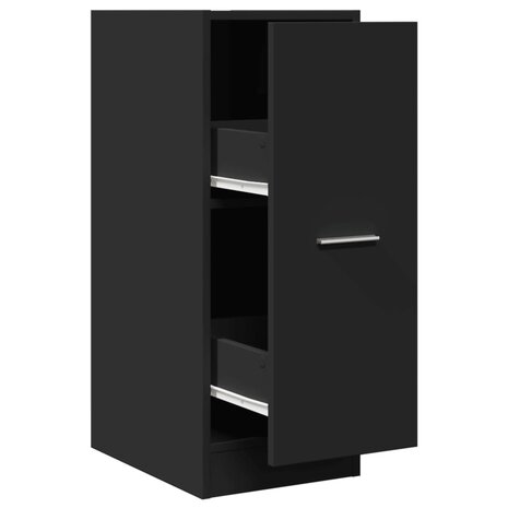 Apothekerskast 30x41x77,5 cm bewerkt hout zwart 2