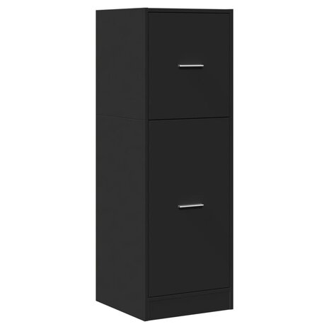 Apothekerskast 40x41x118 cm bewerkt hout zwart 4