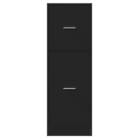 Apothekerskast 40x41x118 cm bewerkt hout zwart 5