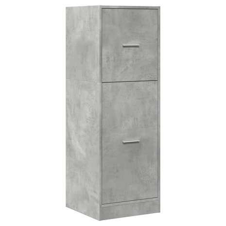 Apothekerskast 40x41x118 cm bewerkt hout betongrijs 4