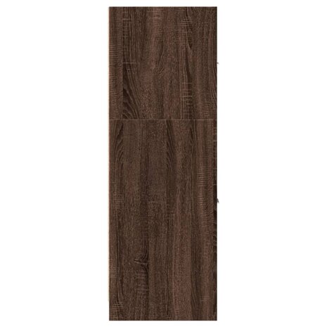 Apothekerskast 40x41x118 cm bewerkt hout bruin eikenkleurig 7