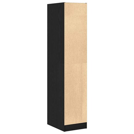 Apothekerskast Zwart Eiken 30x41x144,5 cm Bewerkt Hout 6