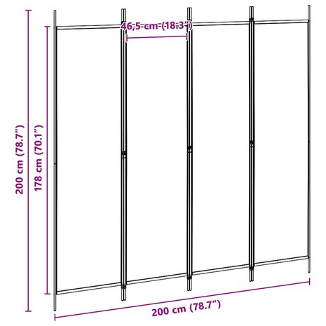 Kamerscherm polyester staal 8