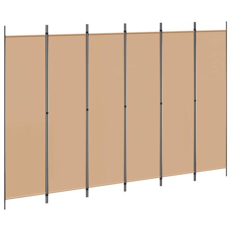 6-Panelen Kamerscherm Beige 300 x 200 cm Stof 2