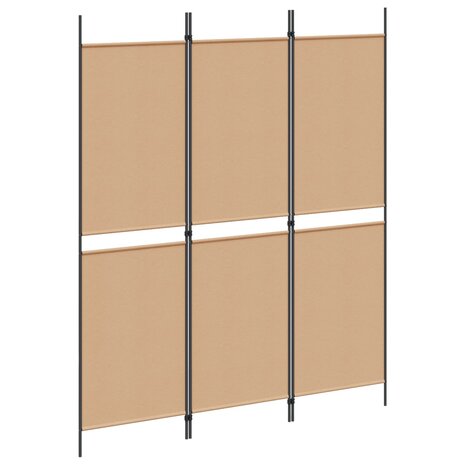 3-paneel kamerscherm Beige 150 x 180 cm Stof 2