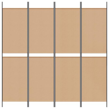 4-panelen kamerscherm Beige 200 x 200 cm Stof 4