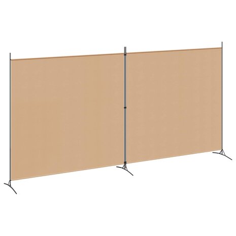 2-Panelen Kamerscherm Beige 348 x 180 cm Stof 2