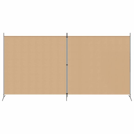 2-Panelen Kamerscherm Beige 348 x 180 cm Stof 4