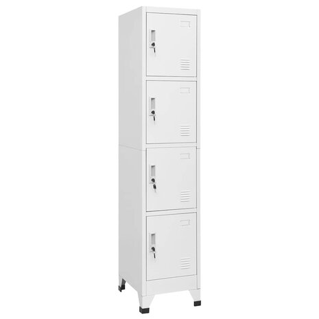Lockerkast met 4 vakken 38x45x180 cm   2