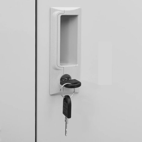Lockerkasten 2 st 90x45x92,5 cm staal lichtgrijs 8