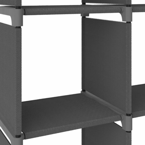 Kast met 15 vakken 103x30x175,5 cm stof grijs 6