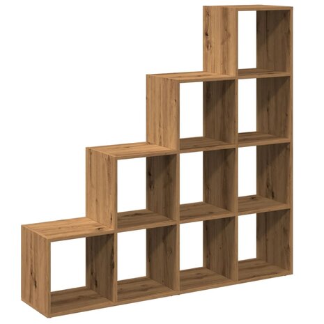 Kamerscherm / boekenkast 131,5x29x131,5 cm hout artisanaal eik 6