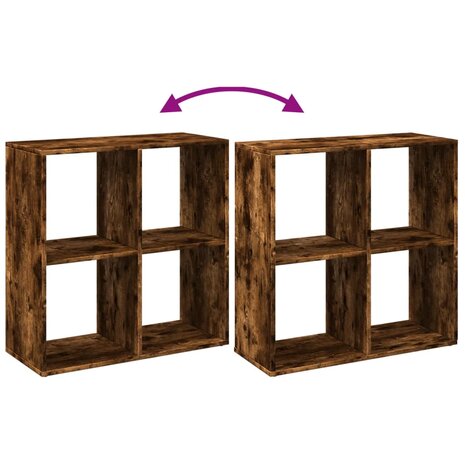 Kamerscherm / boekenkast 69,5x29x69,5 cm hout gerookt eiken 9