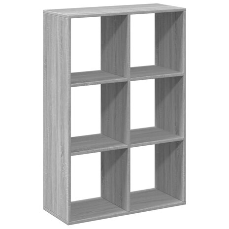 Kamerscherm / boekenkast 69,5x29x103,5 cm hout grijs sonoma 6