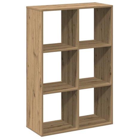 Kamerscherm / boekenkast 69,5x29x103,5 cm hout artisanaal eiken 6