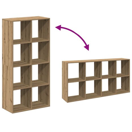 Kamerscherm / boekenkast 69,5x29x137,5 cm hout artisanaal eiken 10