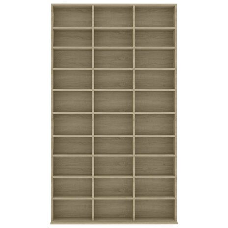 Cd-kast 102x23x177,5 cm bewerkt hout sonoma eikenkleurig 3