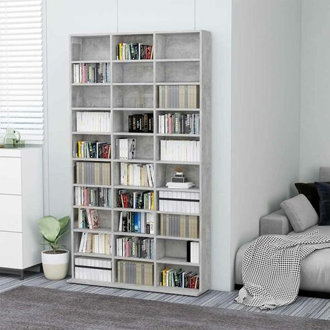 Cd-kast 102x16x177,5 cm bewerkt hout betongrijs 1