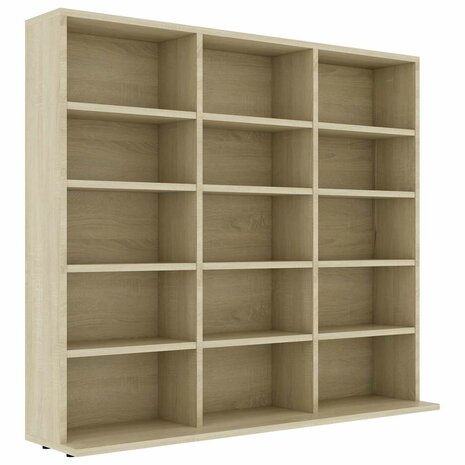 Cd-kast 100x23x89,5 cm bewerkt hout sonoma eikenkleurig 2