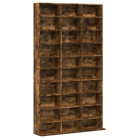 Cd-kast 102x23x177,5 cm bewerkt hout gerookt eikenkleurig 2