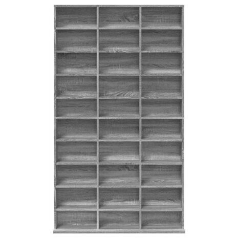 Cd-kast 102x23x177,5 cm bewerkt hout grijs sonoma eikenkleurig 4