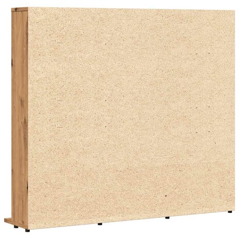 Cd-kast 100x23x89,5 cm bewerkt hout artisanaal eikenkleurig 5