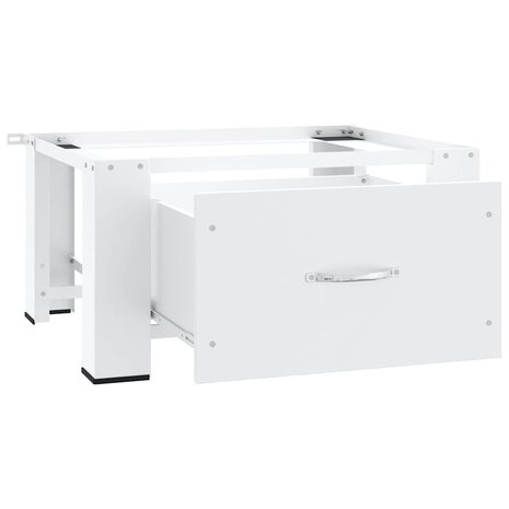 Wasmachineverhoger met lade wit 4