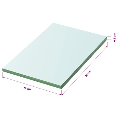 Wandschap transparant 20x12 cm glas 3