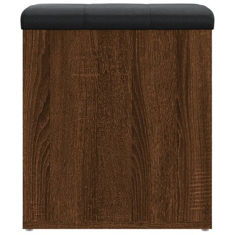 Opbergbankje 42x42x45 cm bewerkt hout bruin eikenkleur 7