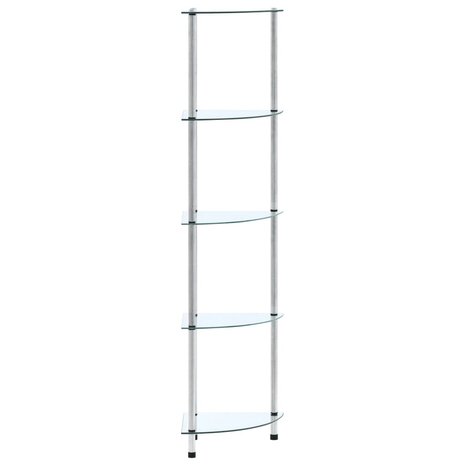 Kastje 5-laags 30x30x130 cm gehard glas transparant 1