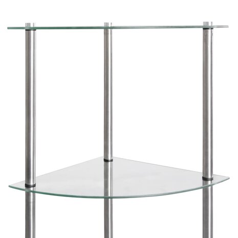 Kastje 6-laags 30x30x160 cm gehard glas transparant 5