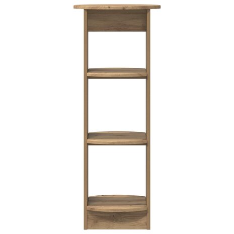 Bijzetkast Artisanaal eiken 40 x 40 x 100 cm Geconstrueerd hout 4