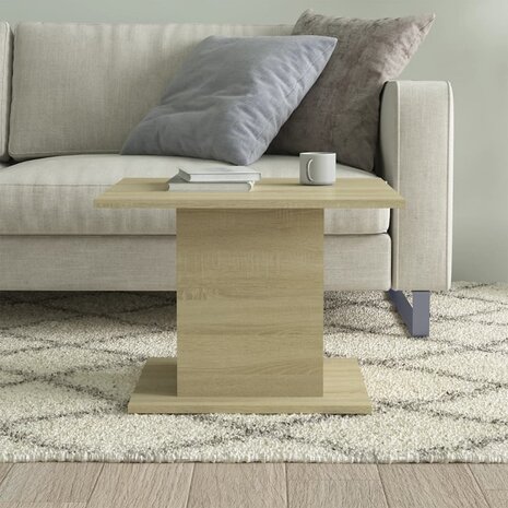 Salontafel 55,5x55,5x40 cm bewerkt hout sonoma eikenkleurig 3