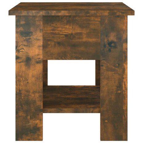 Salontafel 40x40x42 cm bewerkt hout gerookt eikenkleurig 4