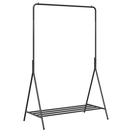 Kledingrek met opslag Zwart 100 x 56 x 154 cm Staal 7