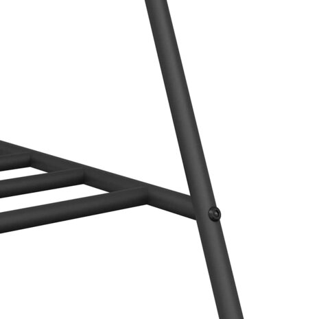 Kledingrek met opslag Zwart 100 x 56 x 154 cm Staal 8