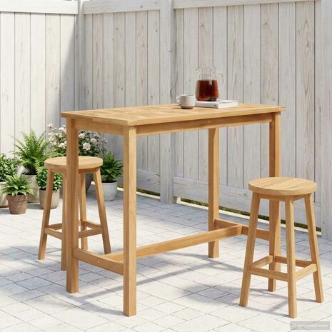 Bartafel Naturel 110 x 60 x 105 cm Massief Teakhout 1
