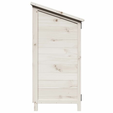 Tuinschuur Wit 59 x 56 x 113,5 cm Bewerkt hout 6